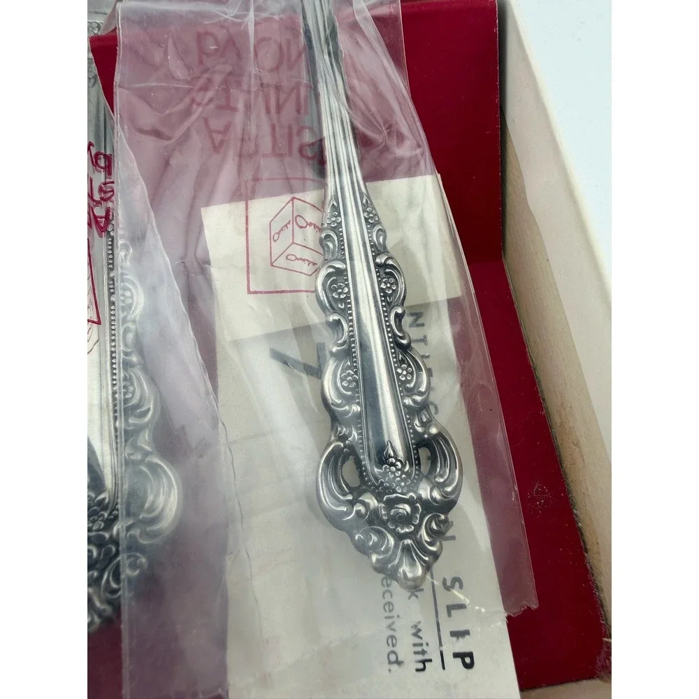 Oneida Serving Set Stainless Silver Like New Baroque Artistry Stainless‎ 2pc Set